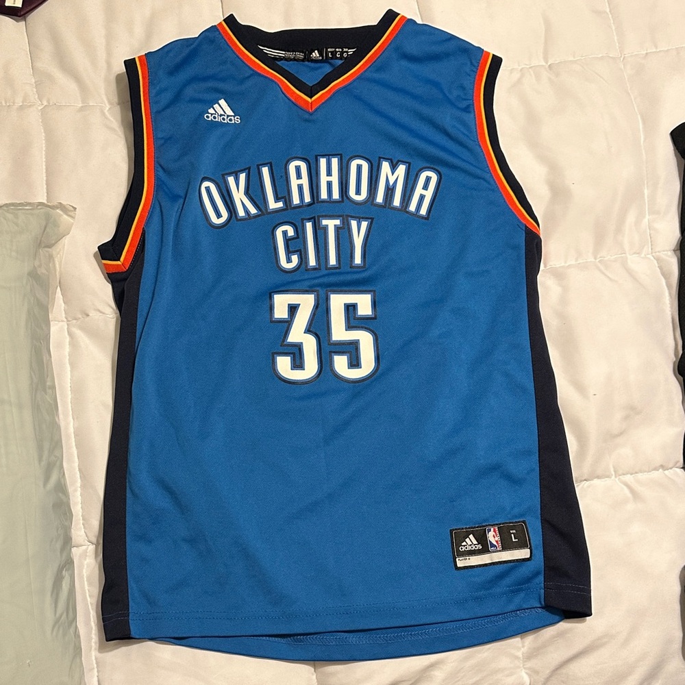 Adidas Blue Oklahoma City Basketball Jersey